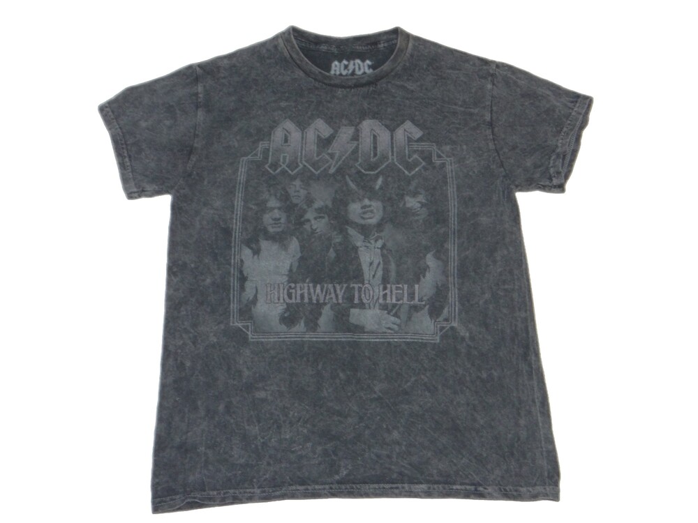 AC/DC Highway to Hell T-shirt Small Black Acid Wash Cotton
